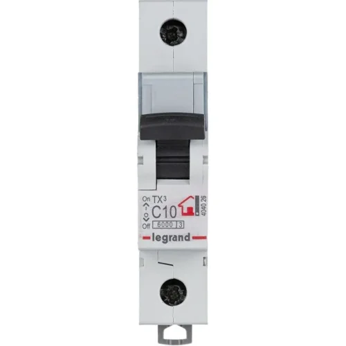 Выключатель автоматический модульный 1п C 10А 6кА TX3 6000 1мод. 230/400В Leg 404026 - фото