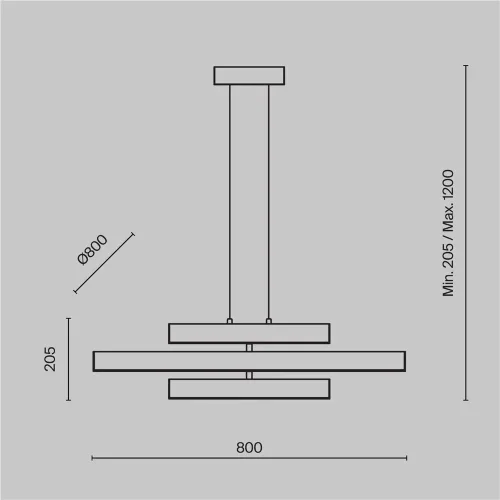 Подвесной светильник Origami 4000K 48Вт (Черный) - фото