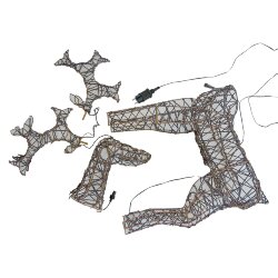 ULD-M6098-160-SBA WARM WHITE IP44 DEER-3 Фигура светодиодная каркасная Олень-3, 60х98см, 160 светодиодов, Теплый белый свет, Провод коричневый, TM Uniel