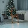 ULD-M6098-160-SBA WARM WHITE IP44 DEER-3 Фигура светодиодная каркасная Олень-3, 60х98см, 160 светодиодов, Теплый белый свет, Провод коричневый, TM Uniel - фото 7