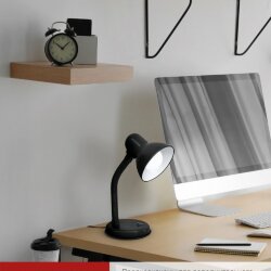 Светильник настольный под лампу на основании СНО 12Ч-E27 ЧЕРНЫЙ (коробка) IN HOME