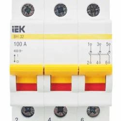 Выключатель нагрузки (мини-рубильник) 3п 100А ВН-32 KARAT IEK MNV10-3-100