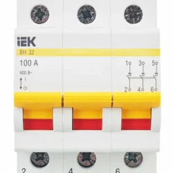 Выключатель нагрузки (мини-рубильник) 3п 100А ВН-32 KARAT IEK MNV10-3-100