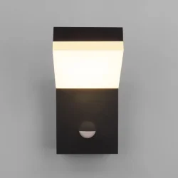 Уличный настенный светильник с датчиком движения Sensor 3000K IP54 1541 TECHNO LED черный (072087)