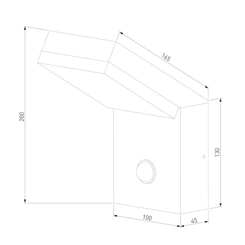 Уличный настенный светильник с датчиком движения Sensor 3000K IP54 1541 TECHNO LED черный - фото 5