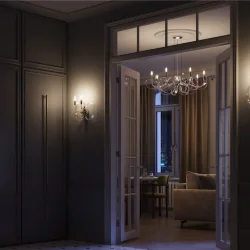 Настенный светильник (бра) Atlanta E14х2 40Вт (Прозрачный)