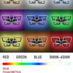 Светильник светодиодный ELEGANT ARIS-125RGB-SMART-BL 125Вт 230В 3000-6500K 8800Лм 585х585х115мм пульт ДУ черный IN HOME