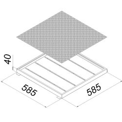 Универсальный офисный светодиодный светильник Грильято 40 Вт IP20 580x580x40 мм 4000K Призма