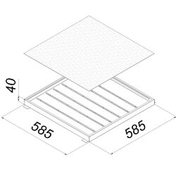 Универсальный офисный светодиодный светильник Грильято 60 Вт IP20 580x580x40 мм 6000K Опал