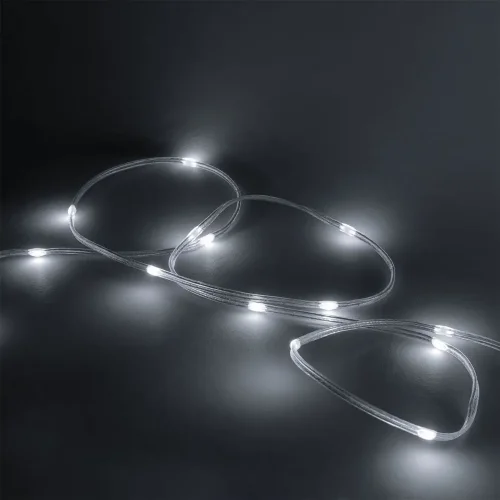 Гирлянда Роса Про 20м Белая 24В, 200 LED, Провод Прозрачный ПВХ, IP65. Фото 4.