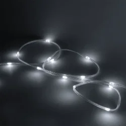 Гирлянда Роса Про 20м Белая 24В, 200 LED, Провод Прозрачный ПВХ, IP65