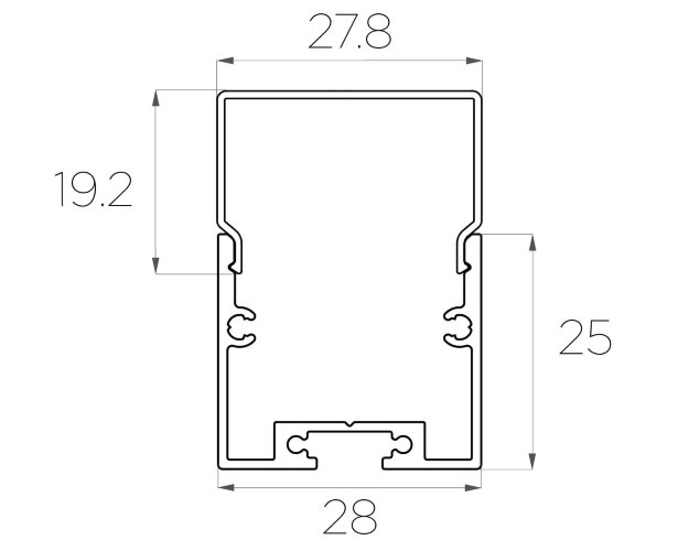 Профиль накладной алюминиевый LC-LP-2528-2 Anod - фото 4