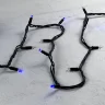 Гирлянда Нить 10м Синяя с Мерцанием Каждого Диода 220В, 75 LED, Провод Черный Каучук, IP65. Фото 3.