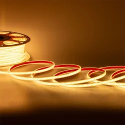 Светодиодная лента 220V, COB 240 chip/m, warm white, IP65, 240WW