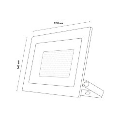 ULF-F60-50W-RGB IP65 200-240В BLACK N1 Прожектор светодиодный, Мультиколор, Пульт ДУ в-к, Корпус черный, TM Uniel
