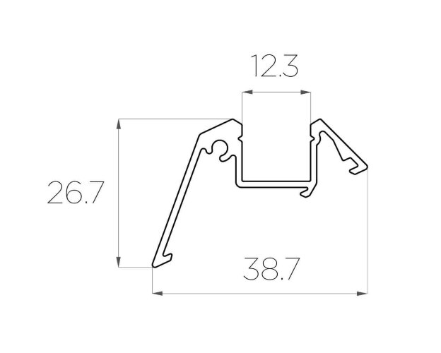 Профиль накладной алюминиевый LC-LP-1941-2 Anod - фото 2
