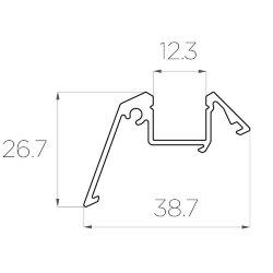 Профиль накладной алюминиевый LC-LP-1941-2 Anod