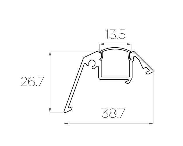 Профиль накладной алюминиевый LC-LP-1941-2 Anod - фото 3