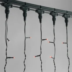 Гирлянда Занавес 2 x 2 м Красный 220В, 400 LED, Провод Черный ПВХ, IP54