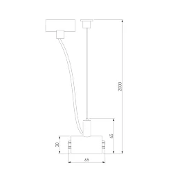 Module System Набор подвеса с вводом питания (черный) 85184/00 (066181)