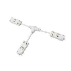 Гибкий Т-образный, электрический коннектор трека SMART, белый, Denkirs TR2115-WH