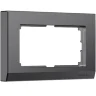 Рамка из поликарбоната для двойной розетки Stark графит матовый W0081864 - фото