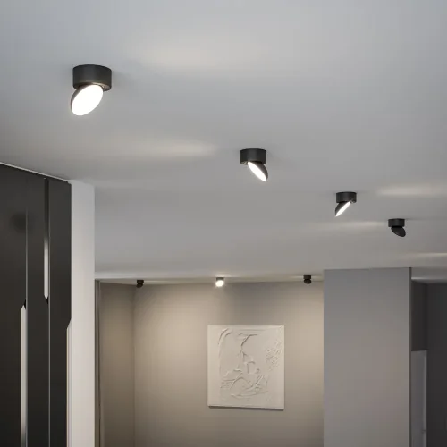 Светильник накладной поворотный светодиодный Smooth 10W 4000K черный 25053/LED - фото 4
