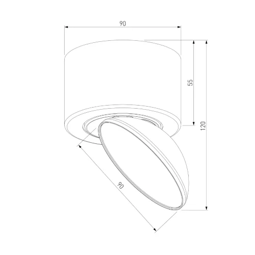 Светильник накладной поворотный светодиодный Smooth 10W 4000K черный 25053/LED - фото 5