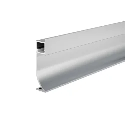 Алюминиевый профиль плинтус 53×14 (Серебро, 2 м), ALM-5314-S-2M (Серебро)