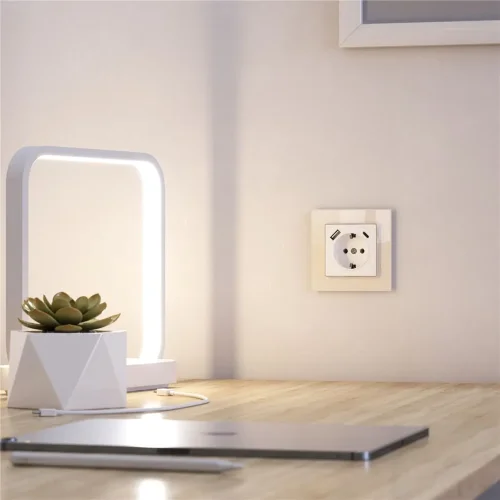 Рамка из стекла на 1 пост Favorit молочный W0011141 - фото 4