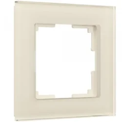 Рамка из стекла на 1 пост Favorit молочный W0011141