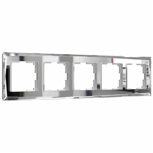 Рамка из стекла на 5 постов Diamant зеркальный W0051220 - фото