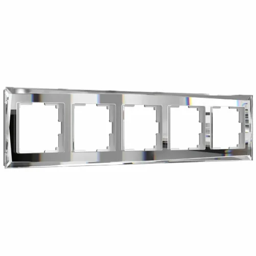 Рамка из стекла на 5 постов Diamant зеркальный W0051220 - фото