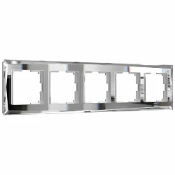 Рамка из стекла на 5 постов Diamant зеркальный W0051220