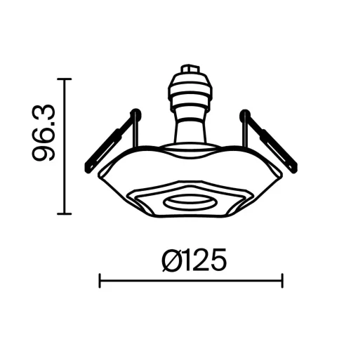 Встраиваемый светильник Gyps Classic GU10х1 35Вт (Белый) - фото 2