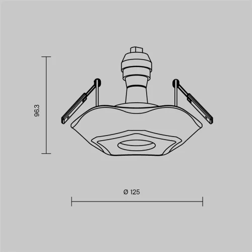 Встраиваемый светильник Gyps Classic GU10х1 35Вт (Белый) - фото 3