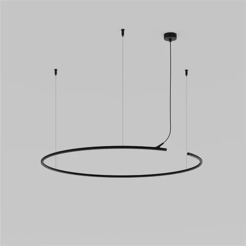 Шинопровод Arity подвесной круглый D800мм горизонтальный (Черный) TRX233-RH-D800-B - фото 3