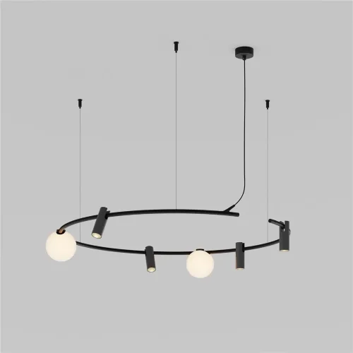 Шинопровод Arity подвесной круглый D800мм горизонтальный (Черный) TRX233-RH-D800-B - фото 6