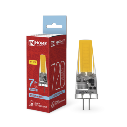 Лампа светодиодная LED-JC-COB 7Вт 12В G4 6500К 720Лм IN HOME