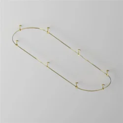 Готовая конструкция овальная 4,5 м на жестких подвесах Short H124мм без светильников и блока питания, латунь (Латунь)