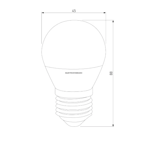 Светодиодная лампа Dimmable G45 7W 4200K E27 BLE2776 - фото 2
