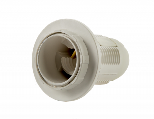 Патрон Е14-ППК пластиковый с прижимным кольцом IN HOME - Фото