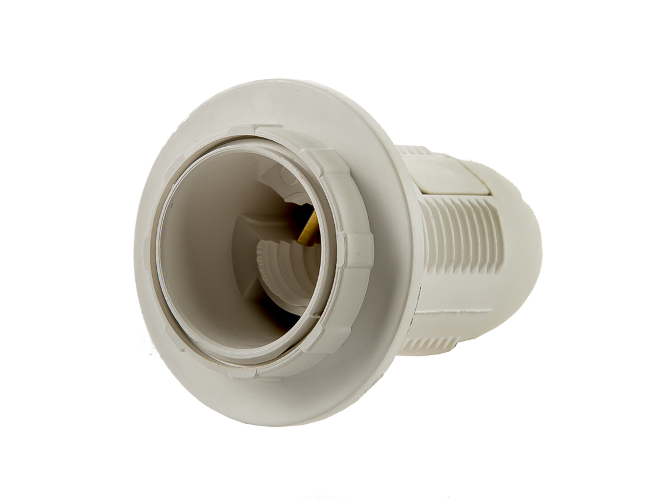 Патрон Е14-ППК пластиковый с прижимным кольцом IN HOME - Фото