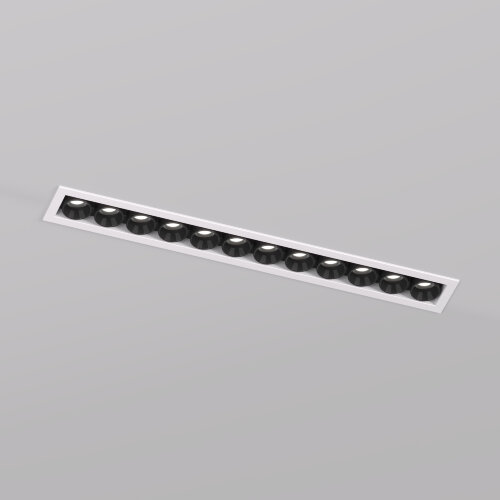 DK2515-WB Встраиваемый светильник SPACE со светодиодом L240mm 220V 20W 38° 4000К IP20 белый/черный алюминий.