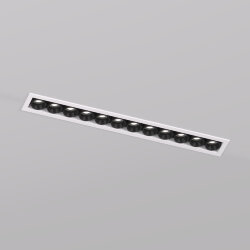 Встраиваемый светильник SPACE со светодиодом L240mm 220V 20W 38° 4000К IP20 белый/черный алюминий, Denkirs DK2515-WB