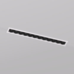 Встраиваемый светильник SPACE со светодиодом L240mm 220V 20W 38° 4000К IP20 белый/черный алюминий, Denkirs DK2515-WB