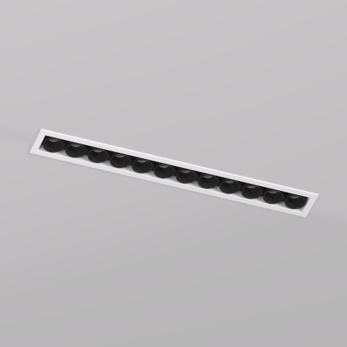 DK2515-WB Встраиваемый светильник SPACE со светодиодом L240mm 220V 20W 38° 4000К IP20 белый/черный алюминий. Фото 2