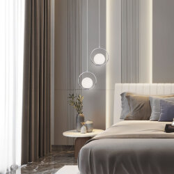 Подвесной светильник со стеклянным плафоном 50089/1 хром (050245)