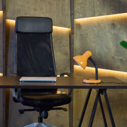 TLI-225 ORANGE E27 Светильник настольный, Цоколь Е27, Механический выключатель, Оранжевый.