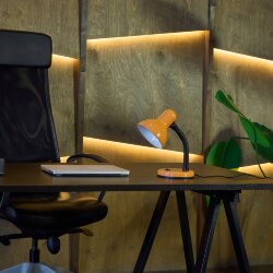 TLI-225 ORANGE E27 Светильник настольный, Цоколь Е27, Механический выключатель, Оранжевый.